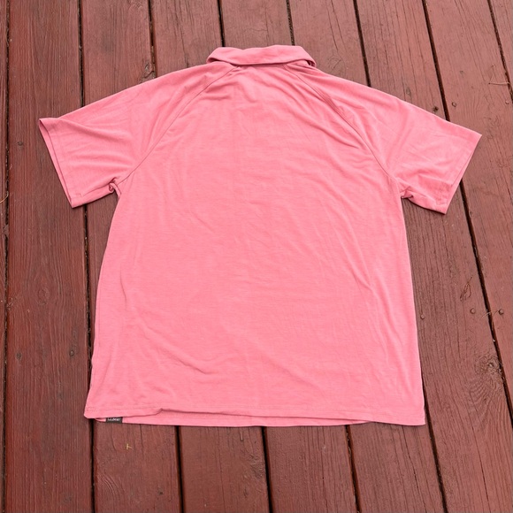 L.L. Bean Men’s Slightly Fitted Regular Large Salmon Color Button Collared Polo - Picture 6 of 7